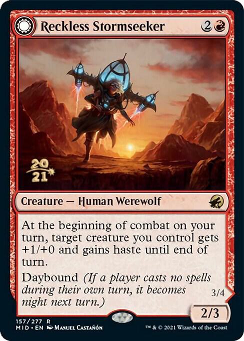 Reckless Stormseeker (157) [Prerelease Cards]