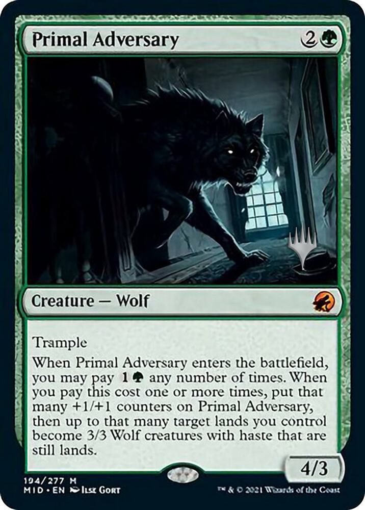 Primal Adversary (194) [Innistrad: Midnight Hunt Promos]