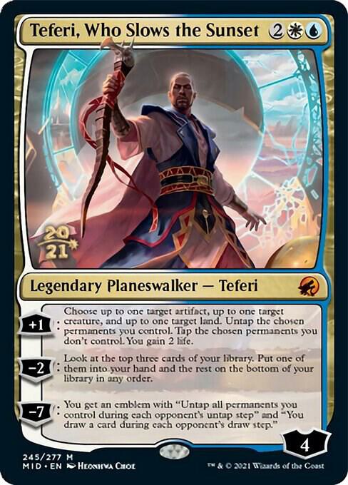 Teferi, Who Slows the Sunset (245) [Prerelease Cards]