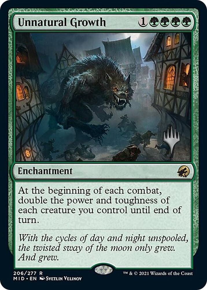 Unnatural Growth (206) [Innistrad: Midnight Hunt Promos]