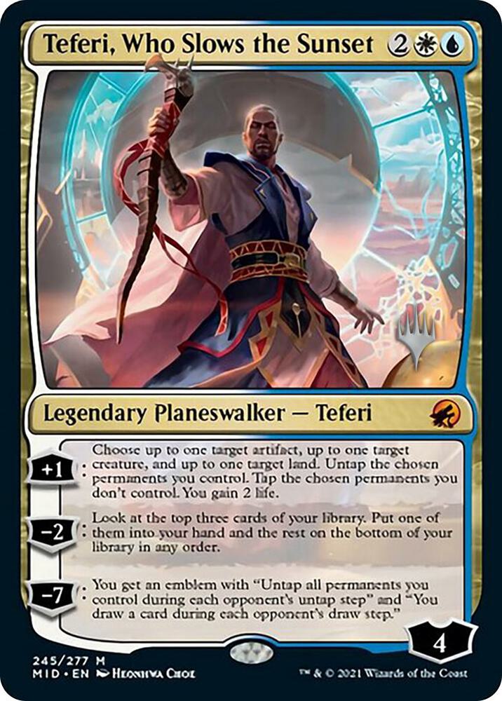 Teferi, Who Slows the Sunset (245) [Innistrad: Midnight Hunt Promos]
