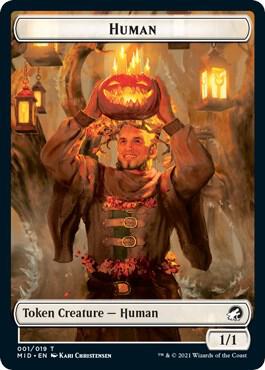 Human // Elemental Double-Sided Token (1 // 7) [Innistrad: Midnight Hunt]