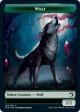 Wolf // Treefolk Double-Sided Token (13 // 12) [Innistrad: Midnight Hunt]