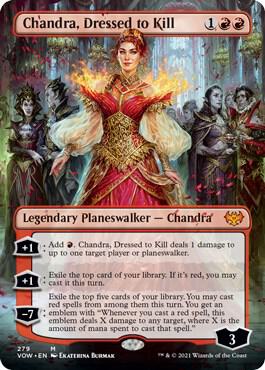 Chandra, Dressed to Kill (Borderless) (279) [Innistrad: Crimson Vow] [Borderless]