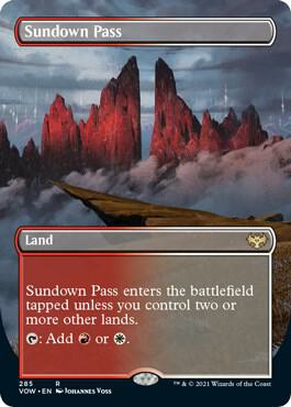 Sundown Pass (Borderless) (285) [Innistrad: Crimson Vow] [Borderless]