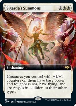 Sigarda's Summons (Extended Art) (353) [Innistrad: Crimson Vow] [Extended Art]