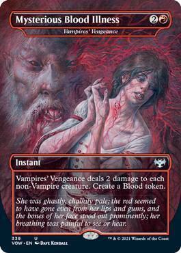 Mysterious Blood Illness - Vampires' Vengeance (339) [Innistrad: Crimson Vow] [Borderless]