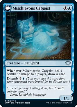 Mischievous Catgeist (69) [Innistrad: Crimson Vow]