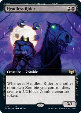 Headless Rider (Extended Art) (372) [Innistrad: Crimson Vow] [Extended Art]