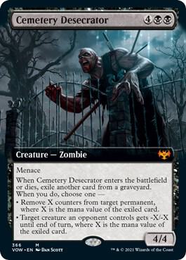 Cemetery Desecrator (Extended Art) (366) [Innistrad: Crimson Vow] [Extended Art]