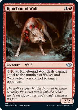 Runebound Wolf (176) [Innistrad: Crimson Vow]