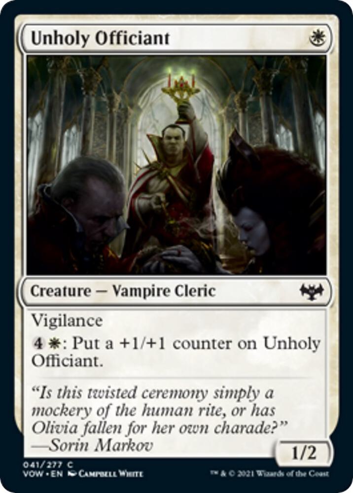 Unholy Officiant (41) [Innistrad: Crimson Vow]