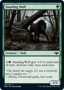 Snarling Wolf (219) [Innistrad: Crimson Vow]