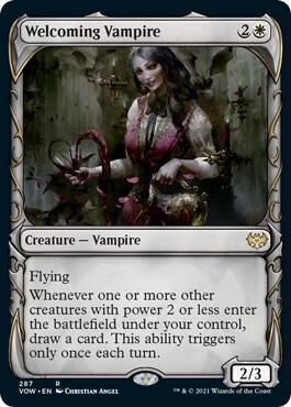 Welcoming Vampire (Showcase) (287) [Innistrad: Crimson Vow] [Showcase]