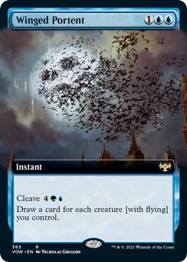 Winged Portent (Extended Art) (365) [Innistrad: Crimson Vow] [Extended Art]