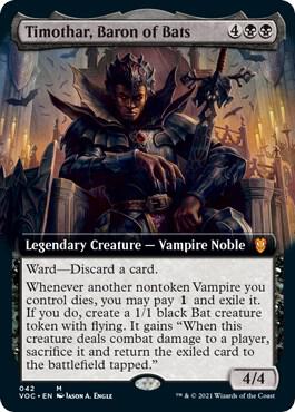 Timothar, Baron of Bats (Extended Art) (42) [Crimson Vow Commander] [Extended Art]