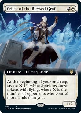 Priest of the Blessed Graf (Extended Art) (45) [Crimson Vow Commander] [Extended Art]