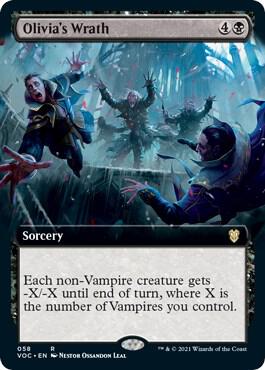 Olivia's Wrath (Extended Art) (58) [Crimson Vow Commander] [Extended Art]