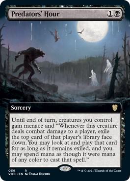 Predators' Hour (Extended Art) (59) [Crimson Vow Commander] [Extended Art]