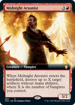 Midnight Arsonist (Extended Art) (65) [Crimson Vow Commander] [Extended Art]