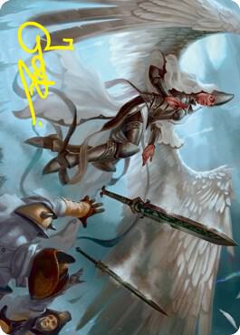 Angelic Quartermaster Art Card (Gold-Stamped Signature) (5) [Innistrad: Crimson Vow Art Series]