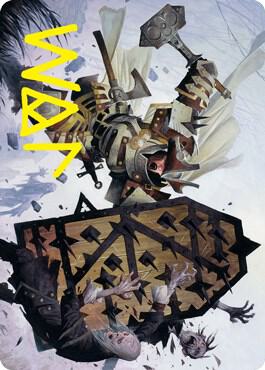 Estwald Shieldbasher Art Card (Gold-Stamped Signature) (9) [Innistrad: Crimson Vow Art Series]