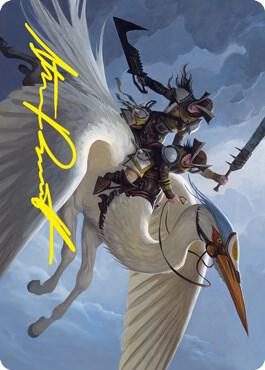 Gryffwing Cavalry Art Card (Gold-Stamped Signature) (11) [Innistrad: Crimson Vow Art Series]