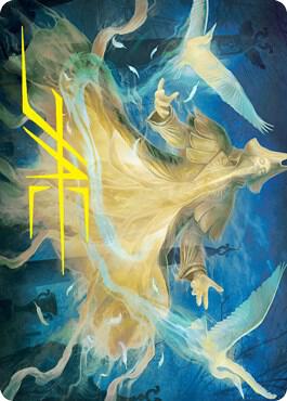 Heron-Blessed Geist Art Card (Gold-Stamped Signature) (13) [Innistrad: Crimson Vow Art Series]