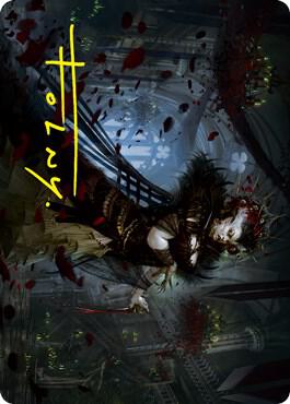 Falkenrath Forebear Art Card (Gold-Stamped Signature) (33) [Innistrad: Crimson Vow Art Series]