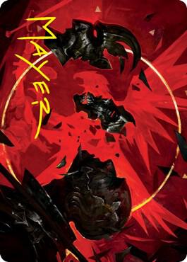 Abrade Art Card (Gold-Stamped Signature) (38) [Innistrad: Crimson Vow Art Series]