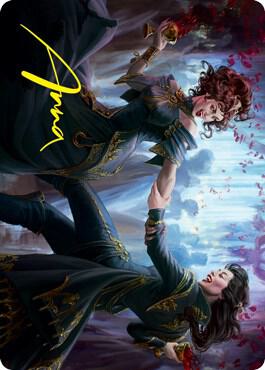 Falkenrath Celebrants (43/81) Art Card (Gold-Stamped Signature) [Innistrad: Crimson Vow Art Series]