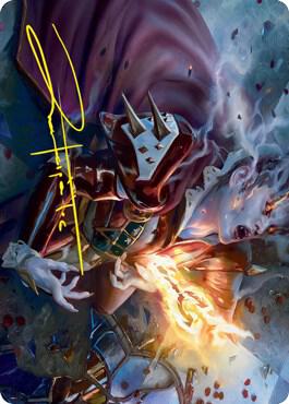 Flame-Blessed Bolt Art Card (Gold-Stamped Signature) (44) [Innistrad: Crimson Vow Art Series]