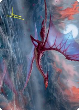 Manaform Hellkite Art Card (Gold-Stamped Signature) (46) [Innistrad: Crimson Vow Art Series]