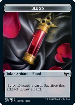 Blood // Bat Double-Sided Token (17 // 4) [Crimson Vow Commander]