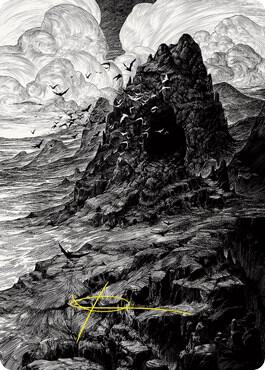 Mountain Art Card (Gold-Stamped Signature) (80) [Innistrad: Crimson Vow Art Series]