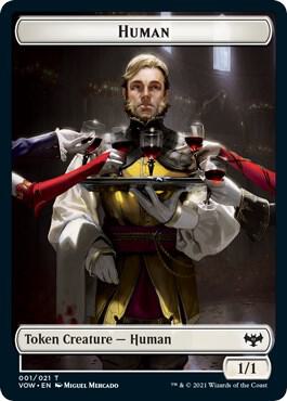 Human (001) // Human (010) Double-Sided Token (1 // 10) [Innistrad: Crimson Vow]