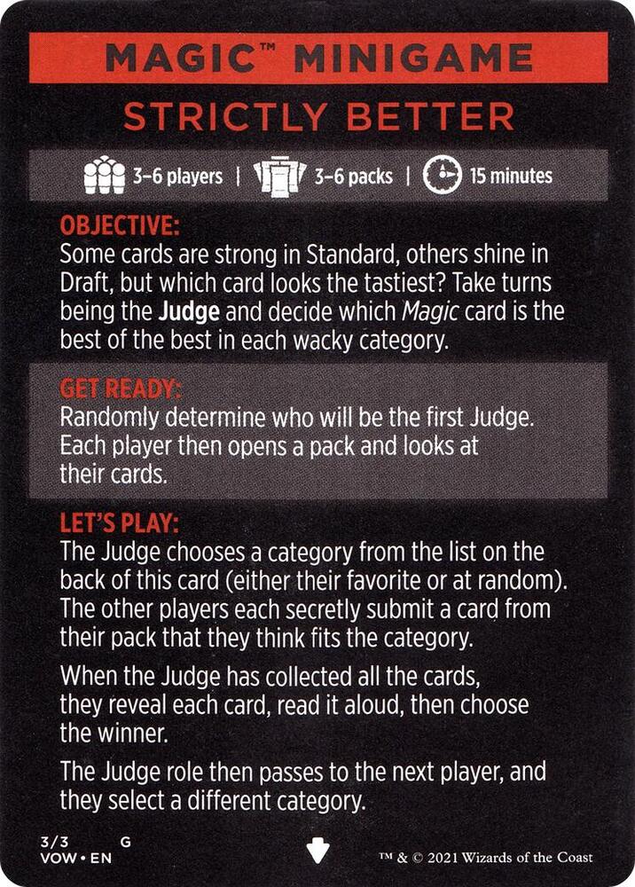 Magic Minigame: Strictly Better (3) [Innistrad: Crimson Vow]