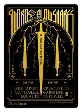 Swords to Plowshares (Foil Etched) (Gold) (364) [Secret Lair Drop]