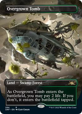 Overgrown Tomb (Borderless) (284) [Unfinity] [Borderless]