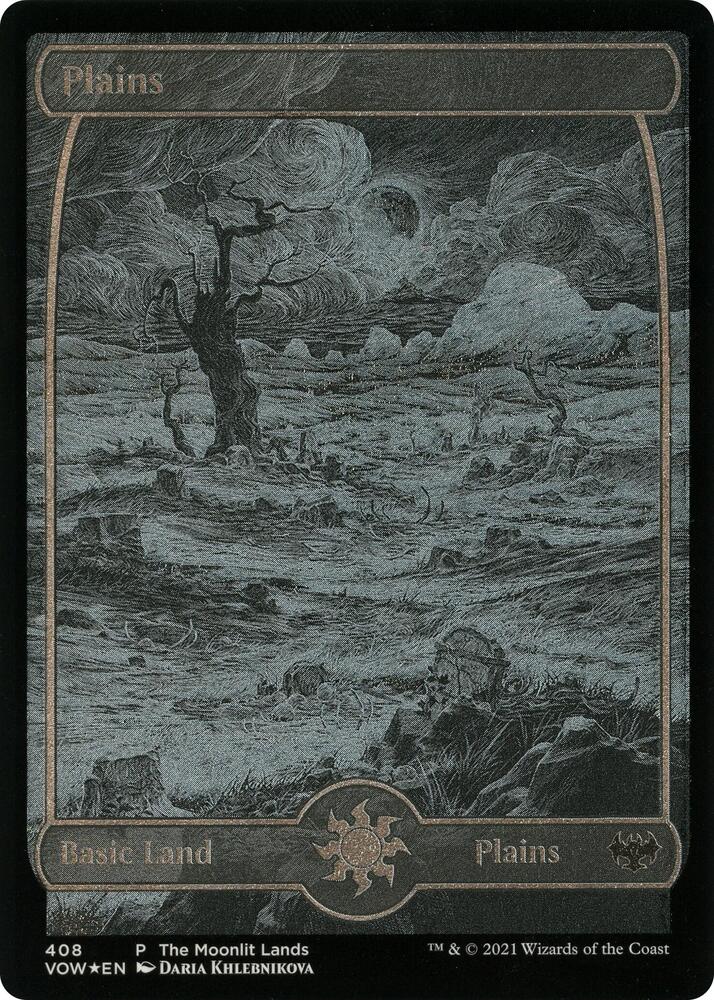 Plains (Moonlit Land) (Foil Etched) (408) [WPN & Gateway Promos]
