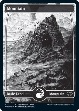 Mountain (Moonlit Land) (Foil Etched) (411) [WPN & Gateway Promos]