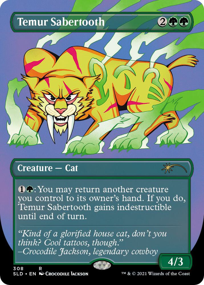 Temur Sabertooth (308) [Secret Lair Drop] [Borderless]