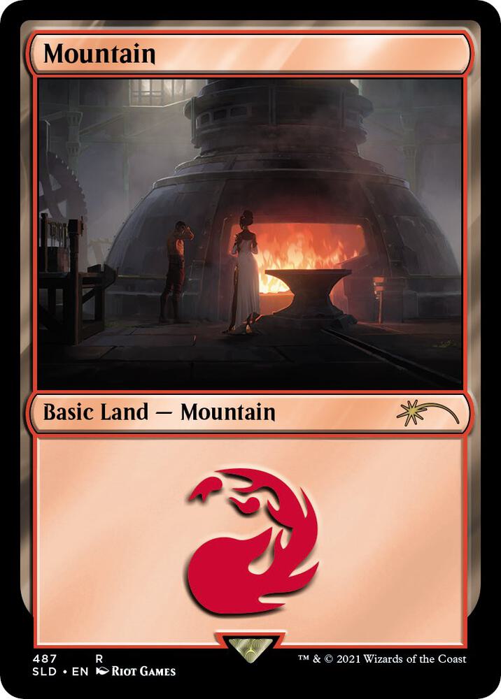 Mountain (Secret Lair x Arcane: Lands) (487) [Secret Lair Drop]