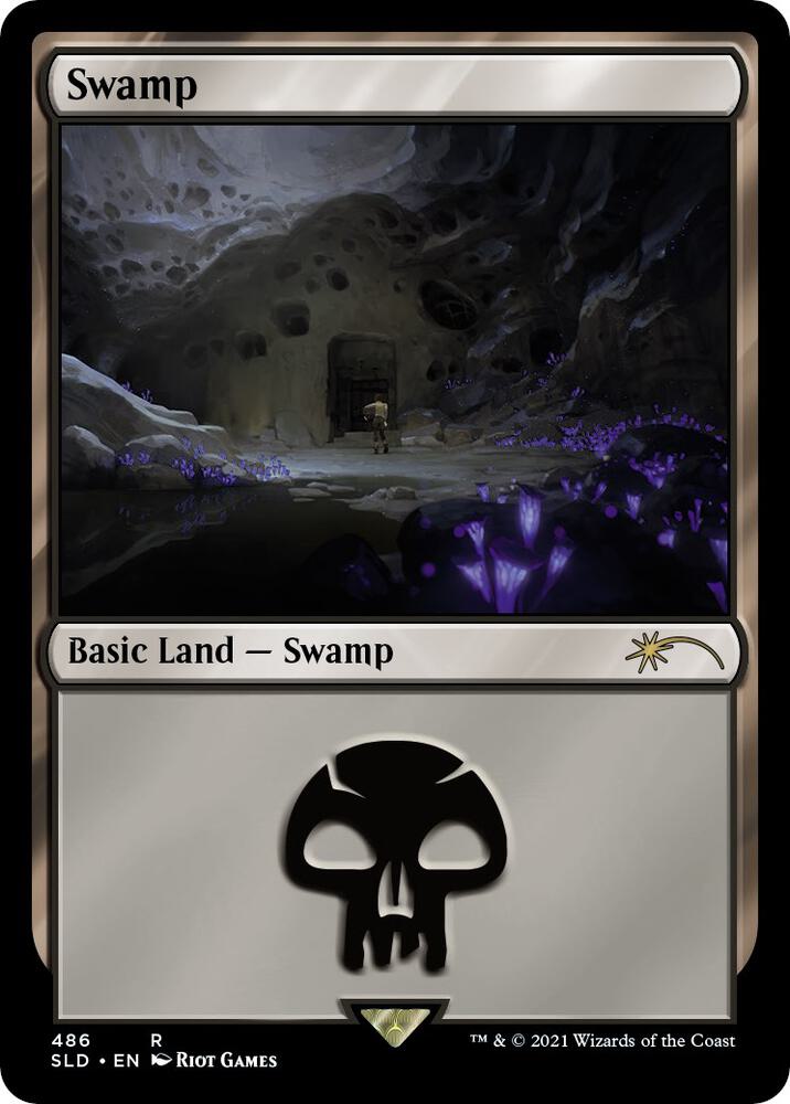 Swamp (Secret Lair x Arcane: Lands) (486) [Secret Lair Drop]