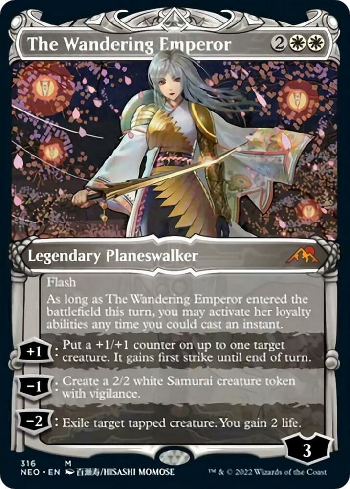 The Wandering Emperor (Showcase) (316) [Kamigawa: Neon Dynasty] [Showcase]