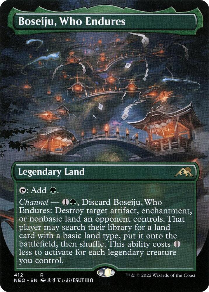 Boseiju, Who Endures (Borderless) (412) [Kamigawa: Neon Dynasty] [Borderless]