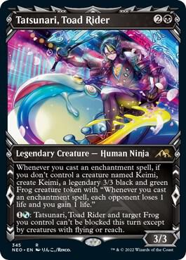 Tatsunari, Toad Rider (Showcase) (345) [Kamigawa: Neon Dynasty] [Showcase]