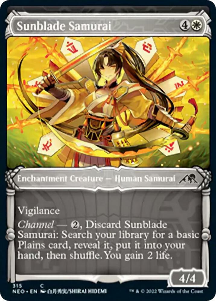 Sunblade Samurai (Showcase) (315) [Kamigawa: Neon Dynasty] [Showcase]