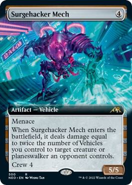 Surgehacker Mech (Extended Art) (500) [Kamigawa: Neon Dynasty] [Extended Art]