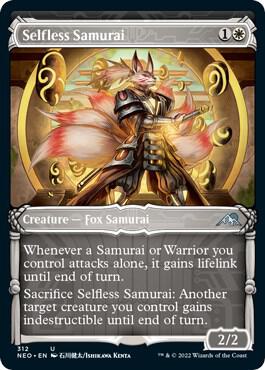 Selfless Samurai (Showcase) (312) [Kamigawa: Neon Dynasty] [Showcase]